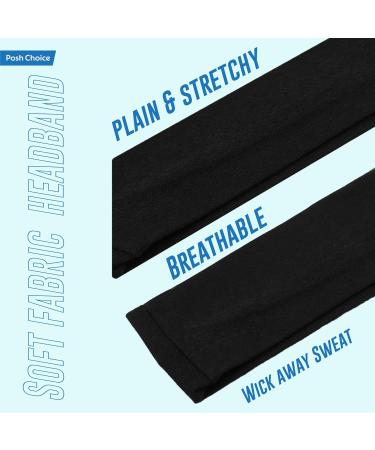 2-Pack Elegant 7cm Black Headbands for Women - Premium Hair Accessories for Sports and Fashion | Comfortable Makeup Headbands for Any Occasion - Buy Online on GoSupps.com