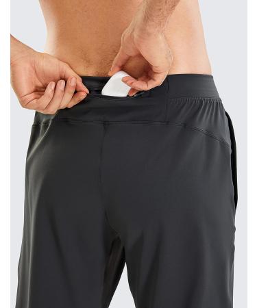 CRZ YOGA Men's 4-Way Stretch Athletic Pants | Comfy Track Hiking Golf Gym Joggers | Large Ink Gray - Buy Online on GoSupps.com