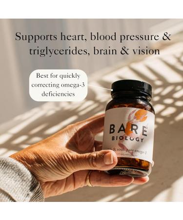 Bare Biology Life & Soul Super-Strength Omega 3 Fish Oil Mini Capsules - 120 Capsules - Sustainably Sourced for Body, Mind & Soul - Buy Online on GoSupps.com