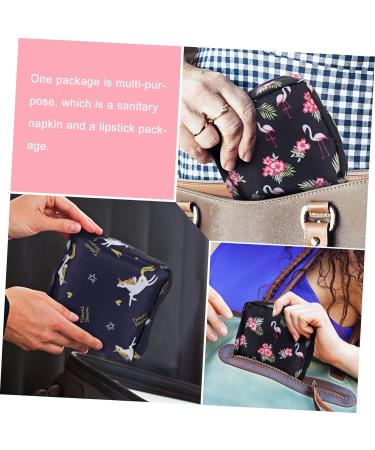 Lurrose Period Pad Bags - 4pc Napkin Storage & Jewelry Pouch for Women - Canvas Purse First Period Kit for Girls - Tampon Pouch & Period Kit Bag - Buy Online on GoSupps.com