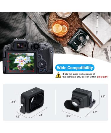JJC Collapsible Camera LCD Viewfinder 3X Magnifier Sunshade Hood with Arca-Type Plate for Canon Nikon Sony - Buy Online on GoSupps.com