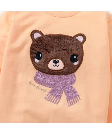 Girls Cotton Sweatshirt | Long Sleeve Pullover | Toddler Clothes | Ages 1-12 | 4-5 Years - Bear Design - Buy Online on GoSupps.com