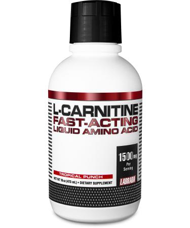 Labrada Nutrition Liquid L-Carnitine Powder Tropical Punch 16 Ounce