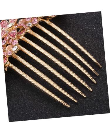 Angoily Womens Barrettes for Hair Wedding Hair Clip Flower Hair Accessories Hair Gems for Women Prom Hair Accessories Women Headpiece Bridal Tiara Pink Hair Piece Diamond Bride - Buy Online on GoSupps.com