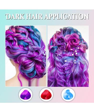 Byhoo Washable Temporary Hair Color for Dark Hair - Blue Red & Purple Cream Formula for Kids | Ideal for Birthday Parties Halloween & Cosplay - Buy Online on GoSupps.com