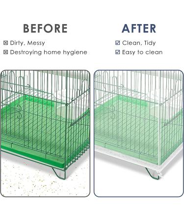 Bissap Bird Cage Seed Catcher - Adjustable Nylon Cover for Parrot Cage Seed Guard - White - Buy Online on GoSupps.com