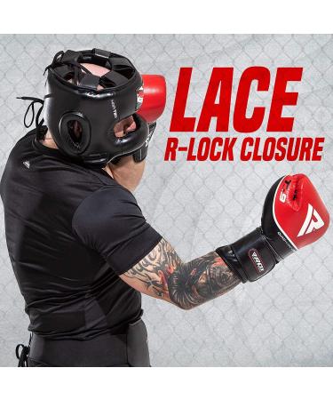 RDX Maya Hide Leather Boxing Headgear - Large, MMA Sparring, Kickboxing, Training, Taekwondo, Karate, BJJ Fighting - Black - Buy Online on GoSupps.com