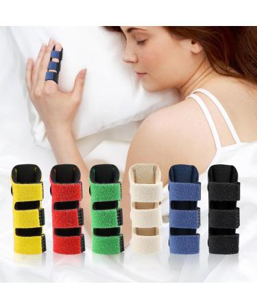 Offtrte Finger Splint 6 PCS 2023 Upgraded 3 Straps Trigger Finger Brace Support for Arthritis Broken Finger Protection Pain Relief Straighten (Multicolor(6 Pcs)) - Buy Online on GoSupps.com