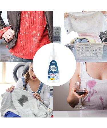 Cloth Stain Remover | 120ml Portable Yellow Stain Remover Stubborn Stain Cleaner White Shirt Fast Multifunctional All-Purpose Active Enzyme Foam Cleaner for Clothes - Buy Online on GoSupps.com