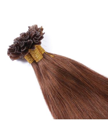 Keratin Bonding #6 Brown 70cm 50 Strands 1g - 100% Remy Real Hair U-Tip Extensions by Novon Hair Extensions - Premium Quality - Buy Online on GoSupps.com