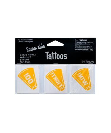 Kole Imports KK924 Removable Yellow Cheer Tattoos