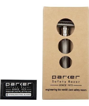 PARKER Semi Slant Safety Razor - Satin Graphite Finish | 70 ml | Buy Internationally - Buy Online on GoSupps.com