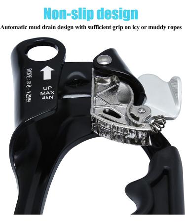 WILDKEN Climbing Hand Ascender Outdoor Mountaineering Tree Arborist Climbing Rappelling Equip Hand Ascender for 8-12MM Rope Left Right Hand Ascender Black 2 - Right - Buy Online on GoSupps.com