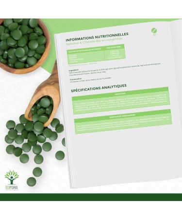 Spiruline + Chlorella Bio - Bioptimal - Compl ment Alimentaire - Multivitamines - Prot ine BCAA Fer Phycocyanine Chlorophylle - 500 mg - Conditionn en France - Certifi par Ecocert - 150 comprim s 150 unit (Lot de 1) - Buy Online on GoSupps.com