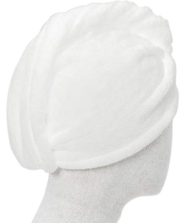 ENETIX Microfiber Hair Towels for Women - Quick-Dry Anti-Frizz Hair Turban | Super Absorbent 25x70 cm with Button (White) - Fast Drying & International Shipping - Buy Online on GoSupps.com