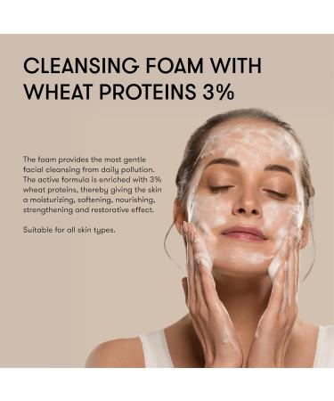 Sane Foaming Cleanser with 3% Wheat Proteins - Gentle Face Cleanser for Enhanced Skin Elasticity | 5.07 Fl Oz | International Shipping Available - Buy Online on GoSupps.com