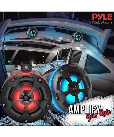 Pyle PLUTV44BTR 2-Way Dual Waterproof Off-Road Tower Speakers - 800W Marine Grade with RGB Lights & Remote, for ATV/UTV, Jeep, Boat - Black - Buy Online on GoSupps.com