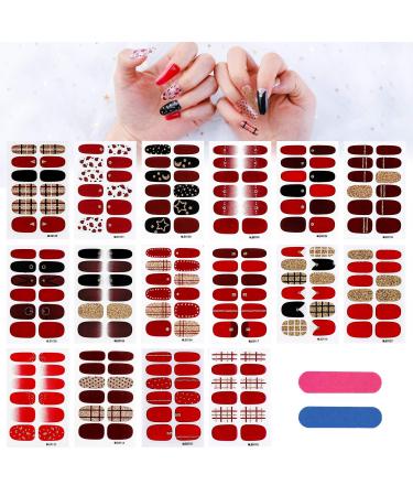 MWOOT 16 sheet French art nail ticker with nail files nail art sticker nail film nail sticker decay pictures self -adhesive manicure sticker to DIY nail art decoration