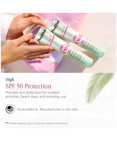 PoolBar SPF 50 Hydrating Mineral Body Sunscreen Cream for Women and Men Skin Care - Coconut Vanilla Scent Sun Care Vegan and Water Resistant Broad Spectrum Sunscreen 130 ml (4.3 Fl. Oz) (Pack of 3) - Buy Online on GoSupps.com