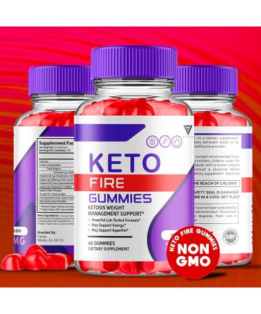 Keto Fire ACV Gummies - Advanced Apple Cider Vinegar Health Support Supplement | Maximum Strength KetoFire Formula (60 Gummies - Buy Online on GoSupps.com