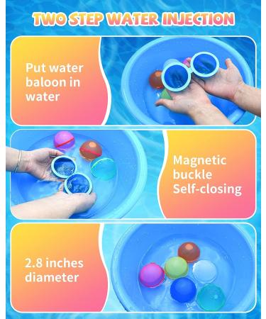 SOPPYCID Tonoviviy Water Bomb Balloons - Reusable Refillable Magnetic Balloons for Kids & Adults | Summer Pool Party & Outdoor Toy (4PCS) - Buy Online on GoSupps.com