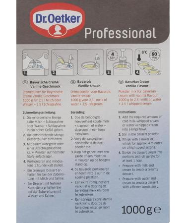 Buy Dr. Oetker Professional Bavarian Cream Powder (1 kg) - Premium Dessert Mix for Perfect Desserts | International Shipping Available - Buy Online on GoSupps.com