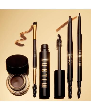 Milani Stay Put Brow Color - Dark Brown (0.09 oz) Vegan & Cruelty-Free 2 Pc Set - Buy Online on GoSupps.com