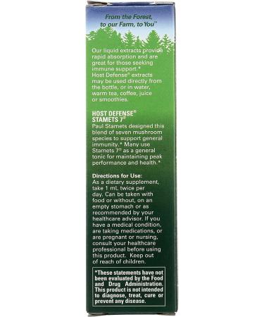 Fungi Perfecti Stamets 7 Extract - Daily Immune Support 1 oz | Natural Wellness - Buy Online on GoSupps.com