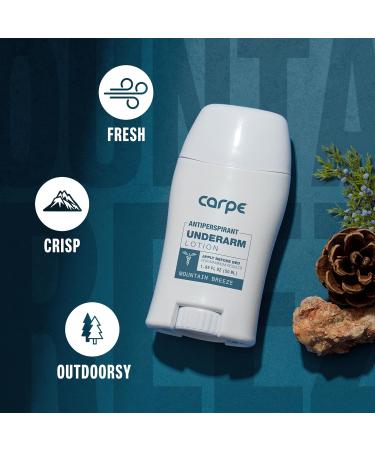 Carpe Underarm Antiperspirant Deodorant Advanced Sweat & Odor Protection Formula - Deodorant for Men & Women Helps to Combat Excessive Sweating with Odor Control - Mountain Breeze (Pack of 2) Mountain Breeze 1.69 Fl Oz (Pack of 2) - Buy Online on GoSupps.com