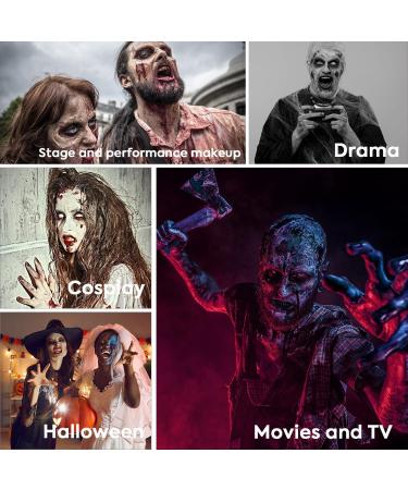 VIOLA HOUSE Halloween Special Effects Makeup Kit - 7 Colours, Bruise Wound Face Body Paint, Scar Wax, Scar Oil, Liquid Latex, Fake Blood + Tools - Buy Online on GoSupps.com