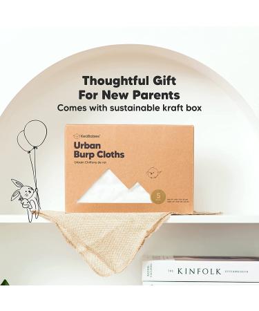 KeaBabies Organic Burp Cloths - Soft White 5 Pack | Baby Essential - Buy Online on GoSupps.com