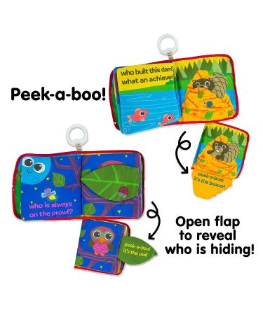 Lamaze Peek-A-Boo Forest Soft Baby Book - Clip-On Cloth Book for Sensory Play - Washable & Crinkling Fabric - Teething & Learning Toys for Babies 6mo - Buy Online on GoSupps.com