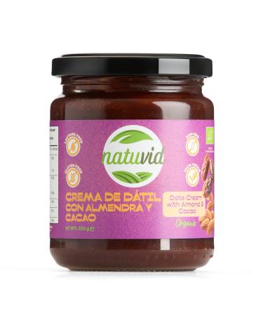 P te Tartiner BIO Dattes Amandes & Cacao Natuvid | 250g | Sans Gluten | Sans Sucres Ajout s & Sans Huile de Palme | Vegan & Naturelle (Seulement 3 Ingr dients)