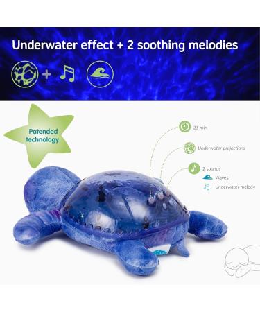 Cloud b Tranquil Turtle Purple Nightlight Ocean Projector | Soothing Sounds | Adjustable Brightness | Auto-Shutoff - Buy Online on GoSupps.com