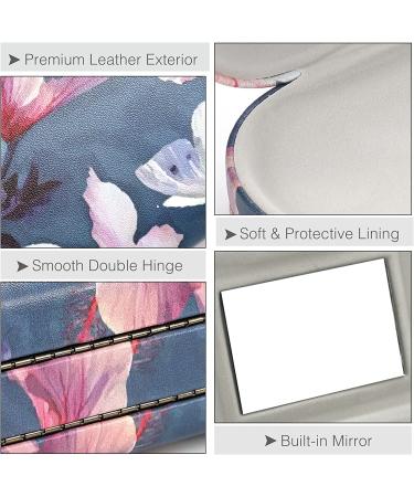 MoKo Double Eyeglass Case Contact Lens Case with Mirror Tweezers Remover - Flowers Butterfly - Buy Online on GoSupps.com