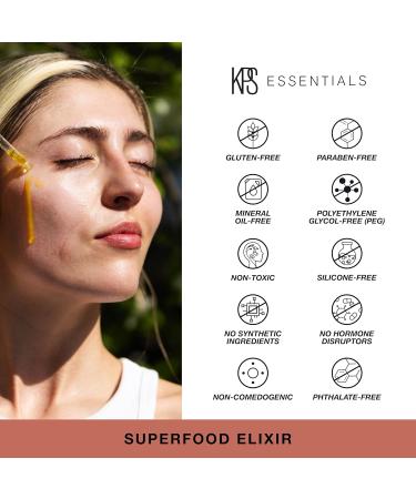 KPS Essentials Superfood Elixir - Intense Hydration & Anti-Aging Oil with Vitamin C & E - 1 oz Natural Glow Enhancer - Buy Online on GoSupps.com