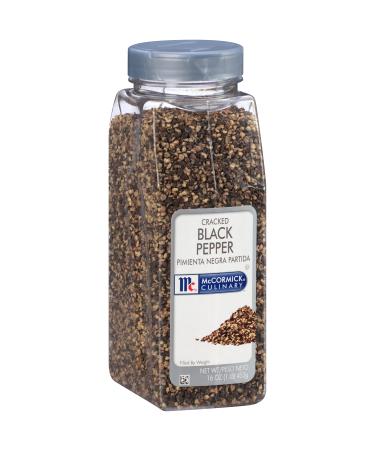 McCormick Culinary Cracked Black Pepper, 16 oz - One 16 Ounce Container of Cracked Black Peppercorns for Garnishes, Best with Kabobs, Steak, Marinades, Tossed Salads and More 1 Pound (Pack of 1) - Buy Online on GoSupps.com