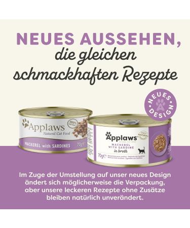 Buy Applaws Premium Wet Cat Food - Mackerel & Sardines 70g (24 Pack) - International Shipping Available - Buy Online on GoSupps.com