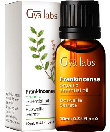 Gya Labs Organic Frankincense Essential Oil for Body Comfort - 100% Natural Organic Frankincense Oil for Skin - Frankincense Essential Oil Organic for Face & Diffuser (10 ml) - Buy Online on GoSupps.com