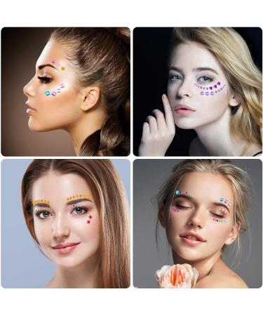 Shop OIIKI 4 Sheets Gem Stickers Colorful Rhinestone Face Gems for Women | Perfect for Hair Eyes & Parties - Buy Online on GoSupps.com