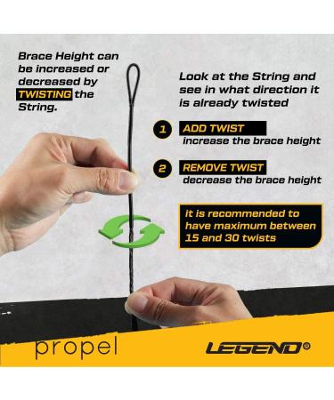 Legend Recurve Bow String - Dacron Replacement | Archery Equipment for Traditional Bow | AMO 48-66in | 12-14-16 Strands | 10-40 lbs Draw Weight - Buy Online on GoSupps.com