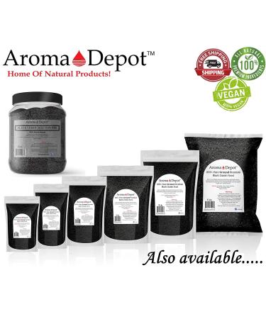 Aroma Depot 1 lb Black Seed Powder - Ground Nigella Sativa - Non-GMO & Gluten Free - Antioxidant & Anti Inflammatory Spice - Buy Online on GoSupps.com
