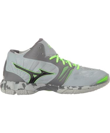 Mizuno Men's Wave Tornado X Mid Volleyball Shoes - Grey/Green Gecko | Size 15 D US - Buy Online on GoSupps.com