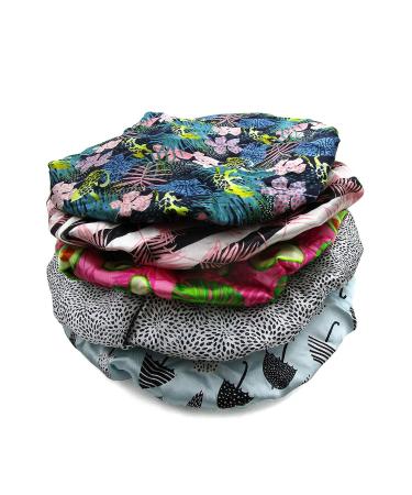 Quanchen Reusable Shower Cap for Women | Waterproof Elastic EVA Bath Cap | Pink Eyes Design - Buy Online on GoSupps.com