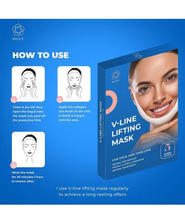 V Line Mask Double Chin Reducer Face Lifting Strap 5 Pcs - Neck Bandage for Slimming, Contouring, and Firming - Eliminates Wrinkles, Moisturizing, Facial Shaper for Women - Buy Online on GoSupps.com