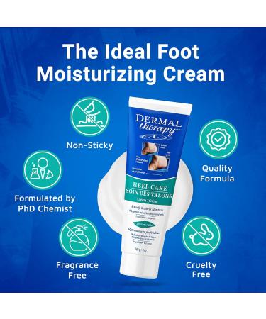 Dermal Therapy Heel Care Cream - 25% Urea & 6% AHA for Dry Cracked Heels | 8 oz | Packaging May Vary - Buy Online on GoSupps.com