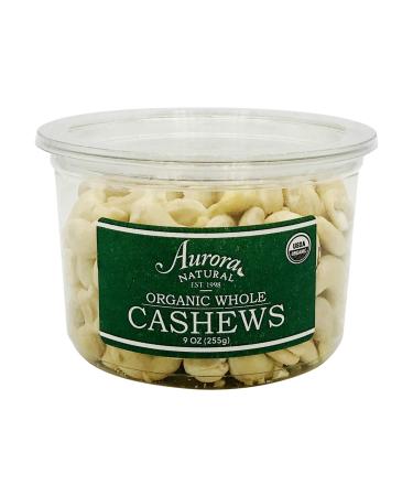 Aurora Products Organic Raw Whole Cashews, 9 OZ