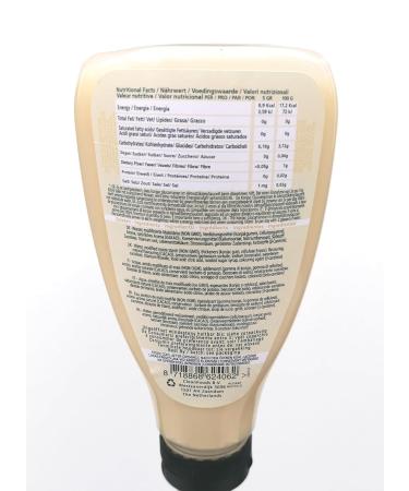 CleanFoods Almost Skinny White Chocolate Sauce 425ml - Low Calorie Dessert Topping for Pancakes & Waffles - Only 17 Calories per 100g - Buy Online on GoSupps.com