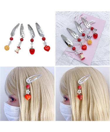 CHENZILIN Stylish Star Hairpin Cute Fruit Pendant Hair Clip Hair Barrettes Fruit Decoration Hairpin Hair Accessory for Women Girls - Buy Online on GoSupps.com