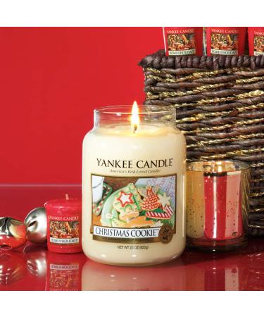 Yankee Candle Christmas Cookie Scented Candle in Glass (Small) | Up to 30 Hours Burn Time | Perfect Holiday Gift - Buy Online on GoSupps.com